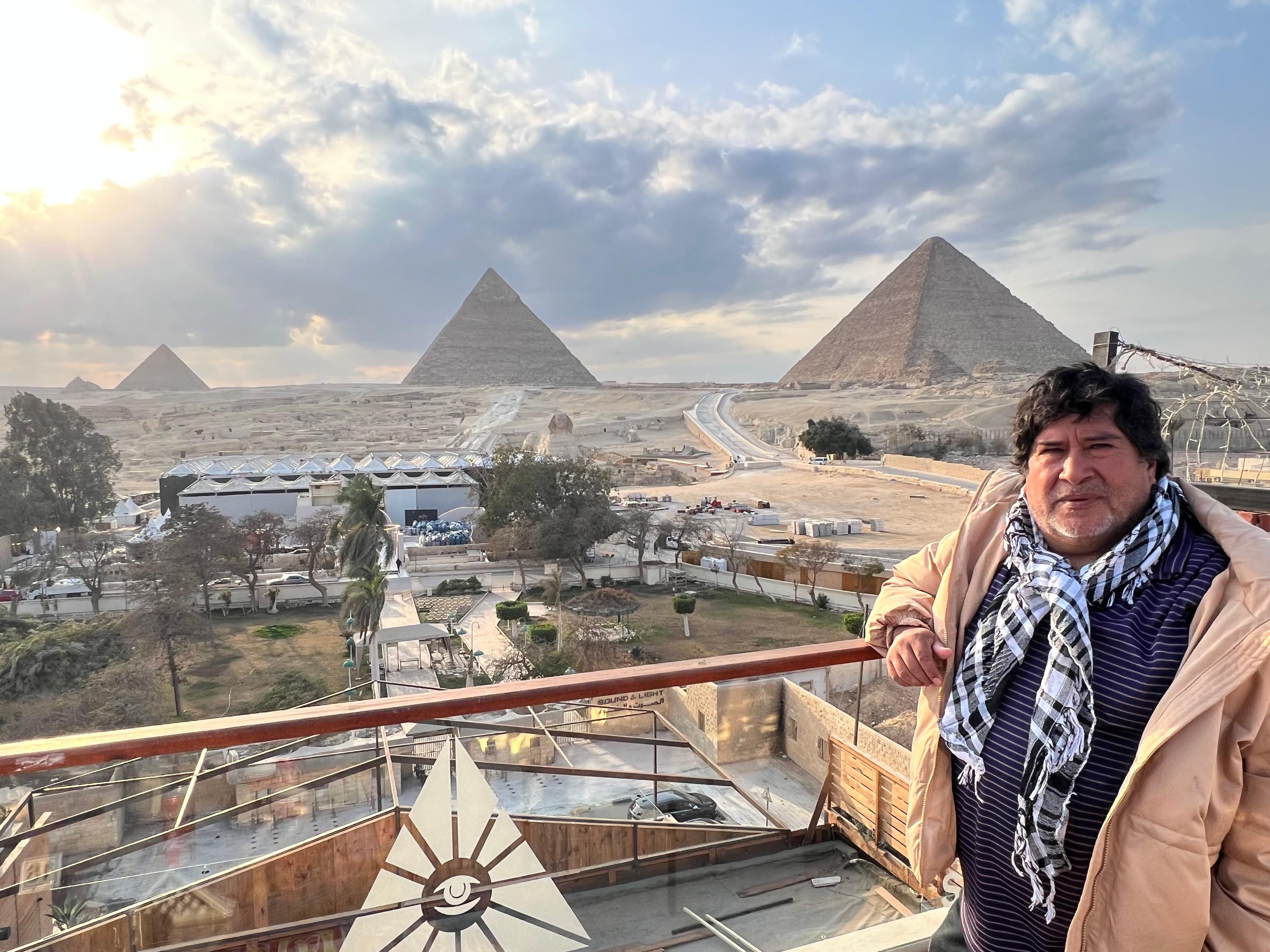 Freedy Sotelo en Egipto - recogiendo experiencias para el Peru